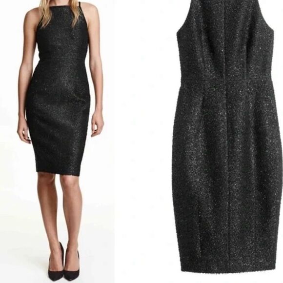 H&M (4) Black Dress with Slit in Back - Picture 2 of 9